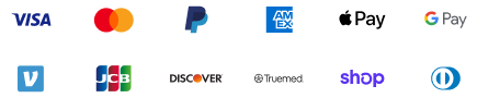 Visa, Mastercard, PayPal, American Express, Apple Pay, Google Pay and other accepted payment methods
